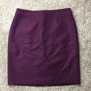 J. Crew Purple Pencil Skirt